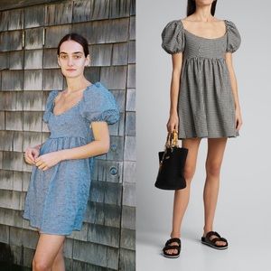 Ciao Lucia Delfina Mini Balloon Sleeve Dress Gingham S